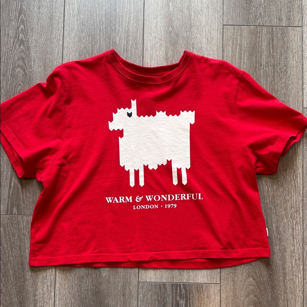 Warm & Wonderful Red Women’s Crop Tshirt